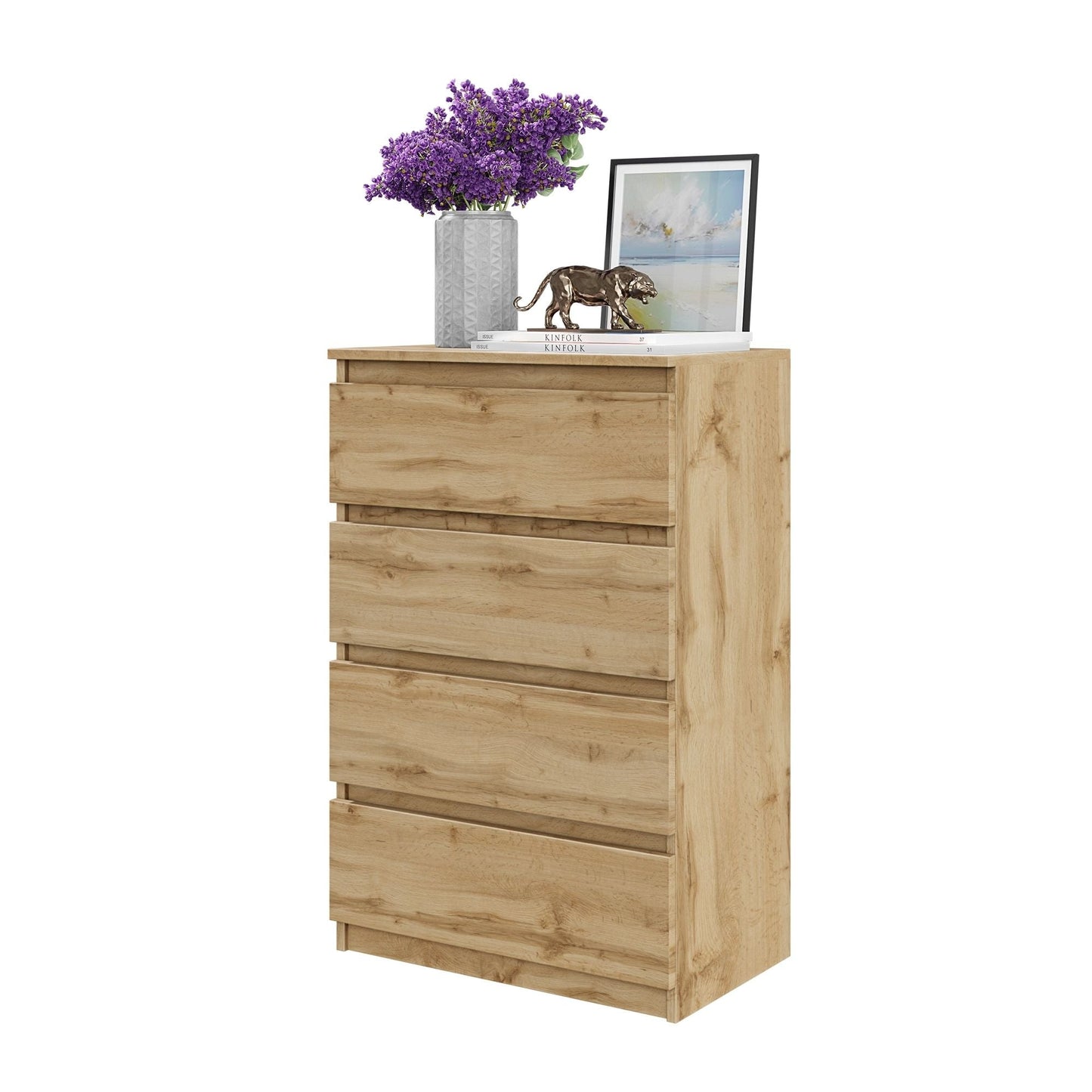 GABRIEL - Kommode / Sideboard mit 4 Schubladen - Wotan Eiche