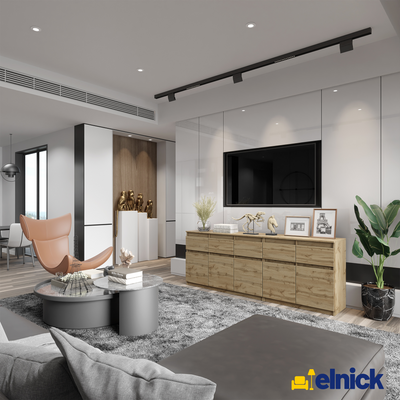 NOAH - Kommode / Sideboard mit 5 Schubladen und 5 Türen - Wotan Eiche