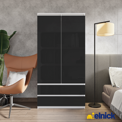 Joelle Kleiderschrank 90cm Weiß Matt – Detailansicht 1