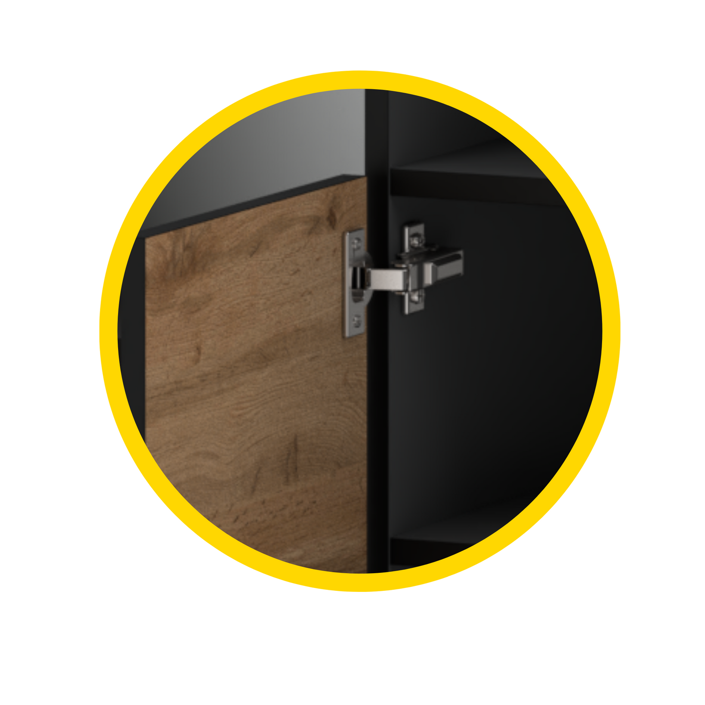 CALVIN – TV-Schrank mit 4 Türen – Wohnzimmer Sideboard - Anthrazit Grau / Wotan Eiche