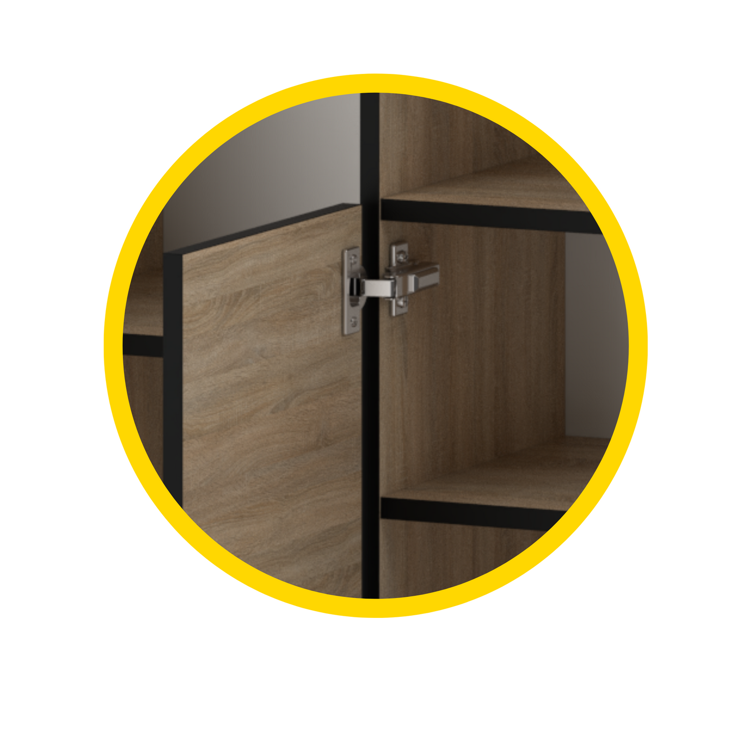 CALVIN – TV-Schrank mit 4 Türen – Wohnzimmer Sideboard - Sonoma Eiche