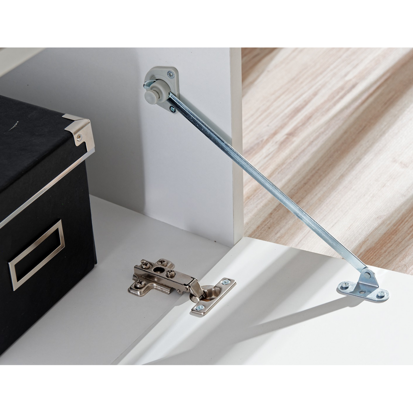 Wohnwand LAUREN - Wohnzimmer-Möbel-Set - Weiß Matt / Weiß Gloss