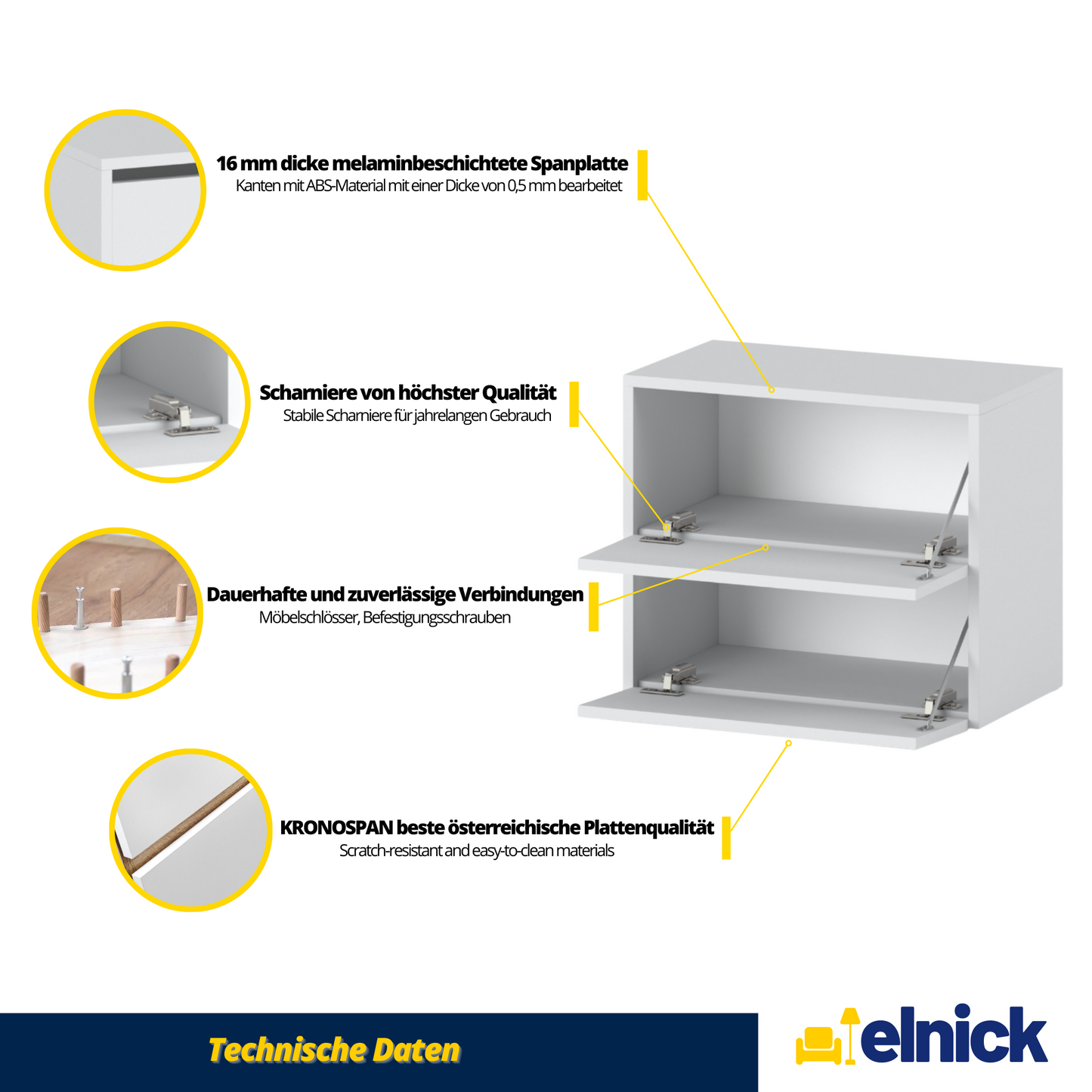 JACK - Schuhschrank - 2-stufig Schuhkipper - Weiß Matt