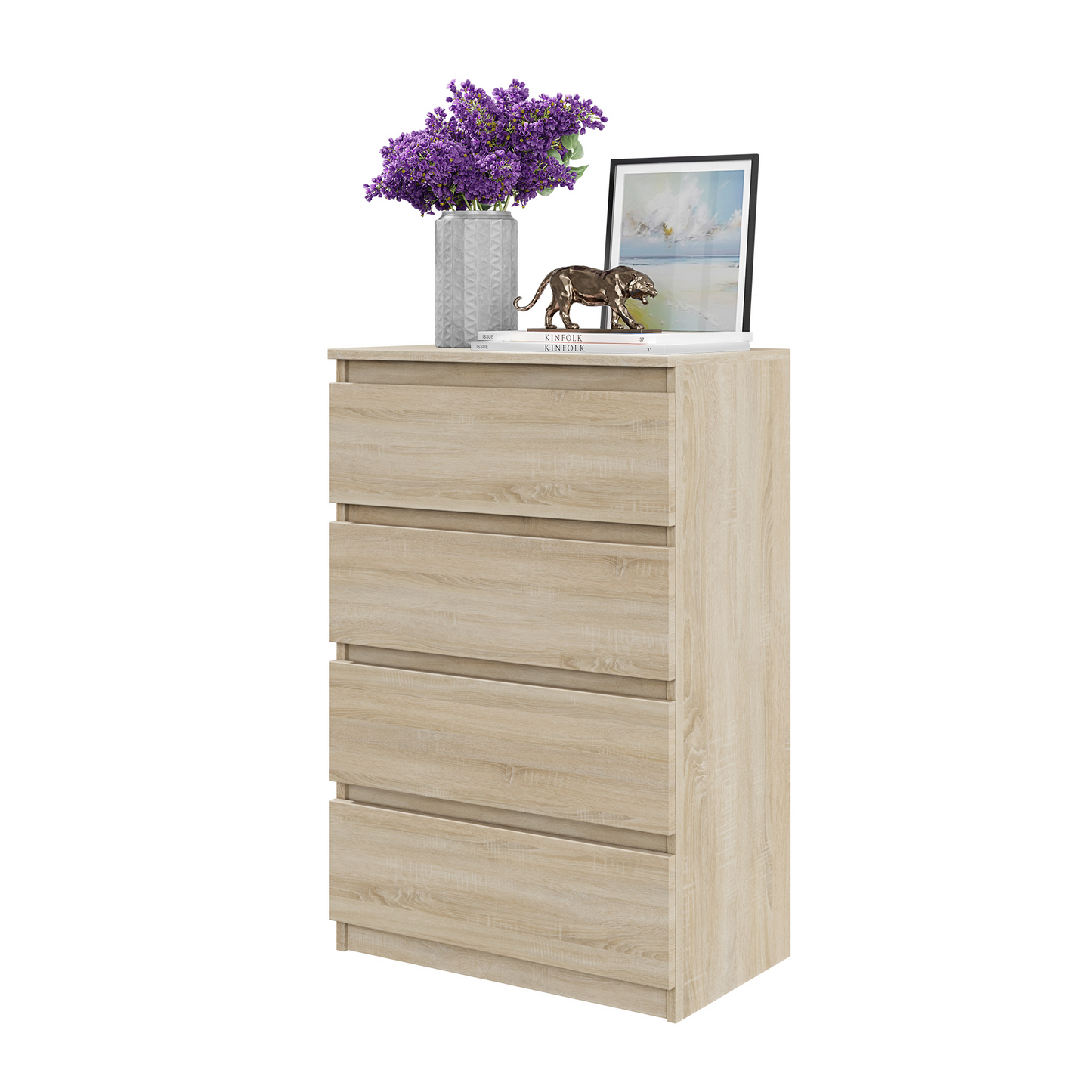 GABRIEL - Kommode / Sideboard mit 4 Schubladen - Sonoma Eiche