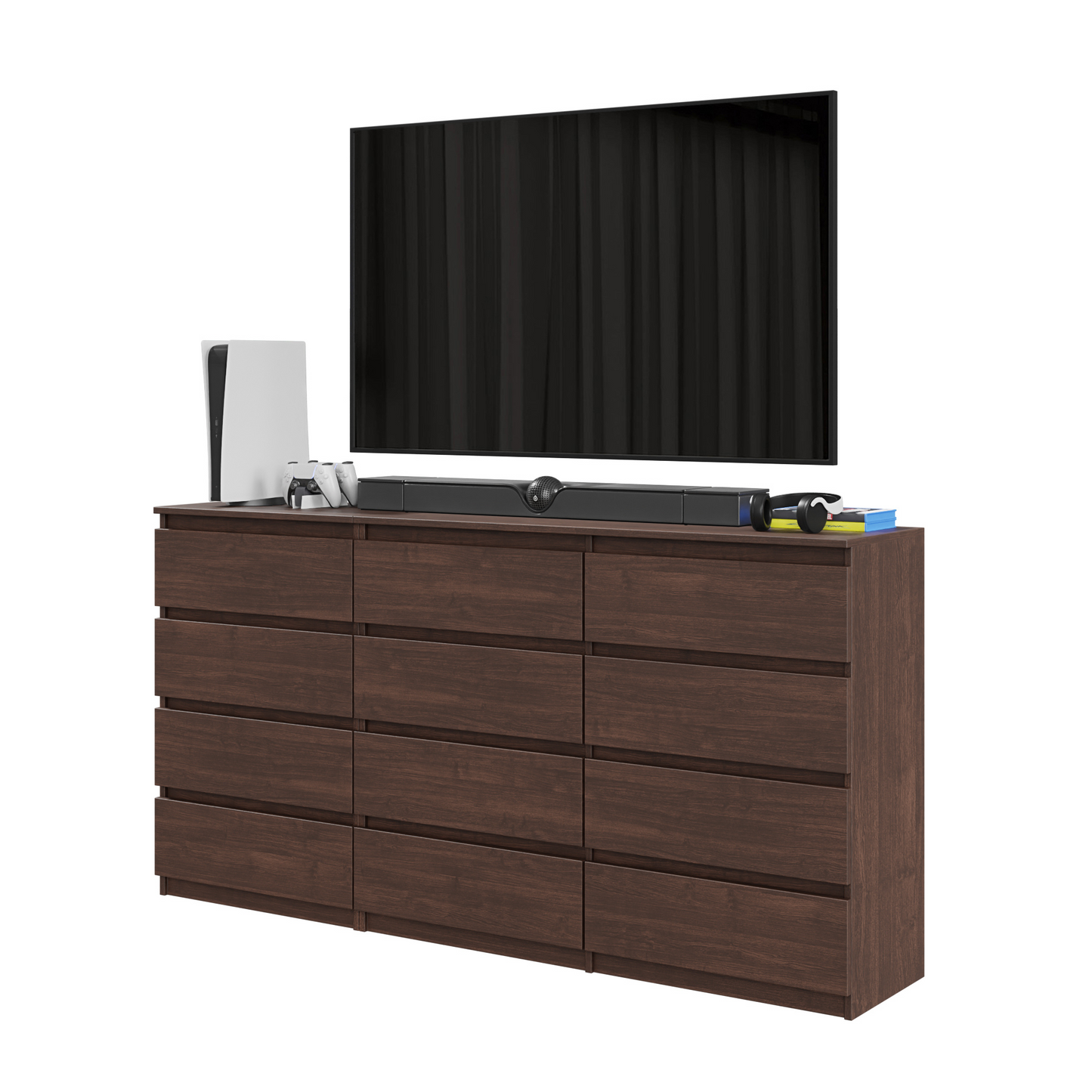 GABRIEL - Kommode / Sideboard mit 12 Schubladen (8+4) - Wenge