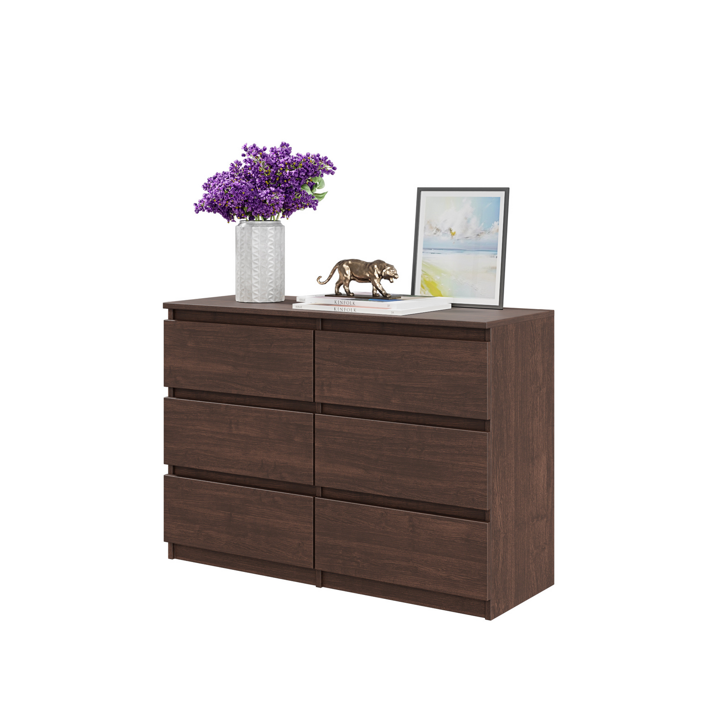 GABRIEL - Kommode / Sideboard mit 6 Schubladen - Wenge