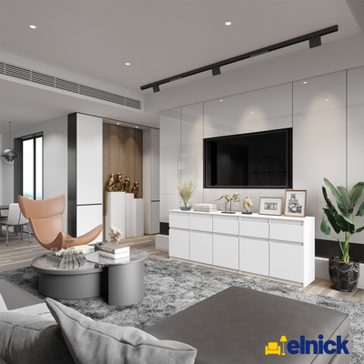 NOAH - Kommode / Sideboard mit 5 Schubladen und 5 Türen - Weiß Matt