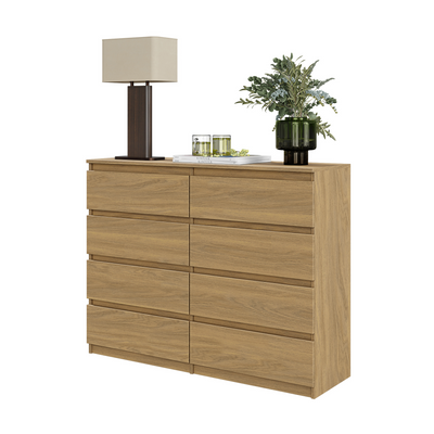 GABRIEL - Kommode / Sideboard mit 8 Schubladen - Lancelot Eiche