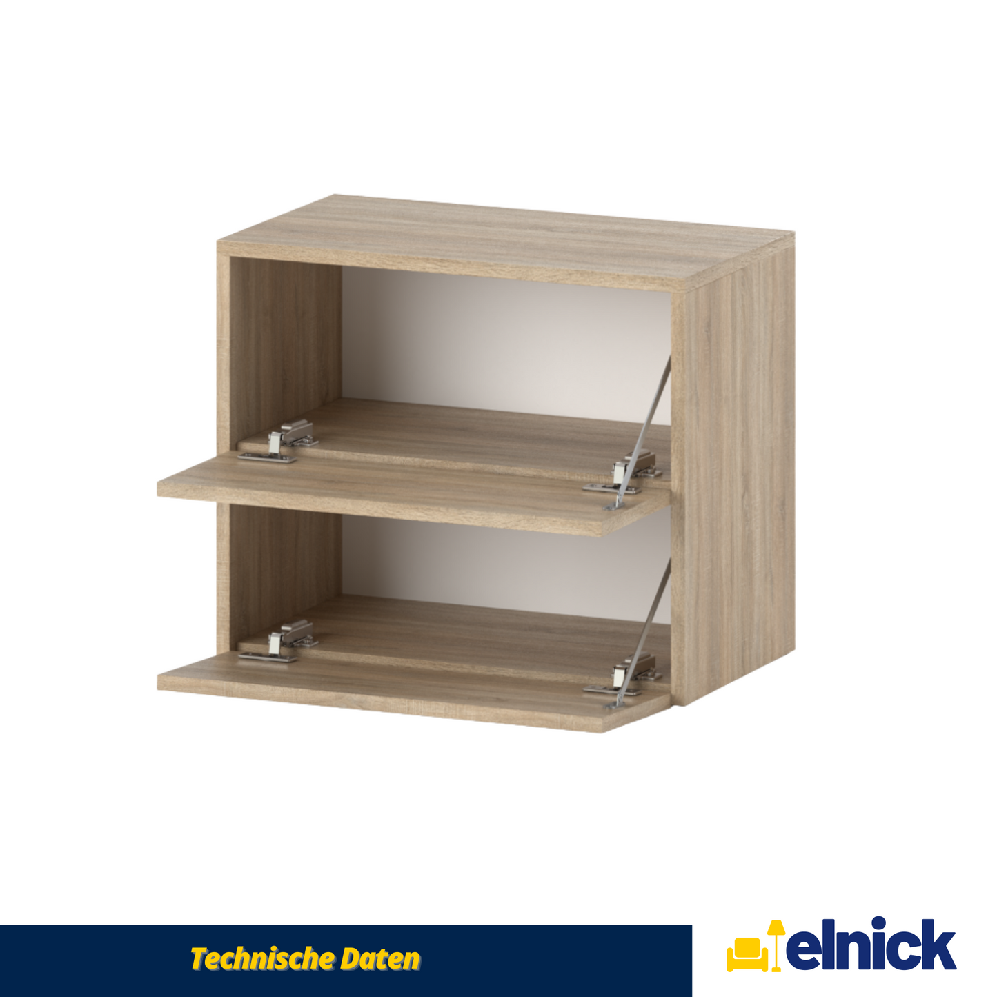 JACK - Schuhschrank - 2-stufig Schuhkipper - Sonoma Eiche