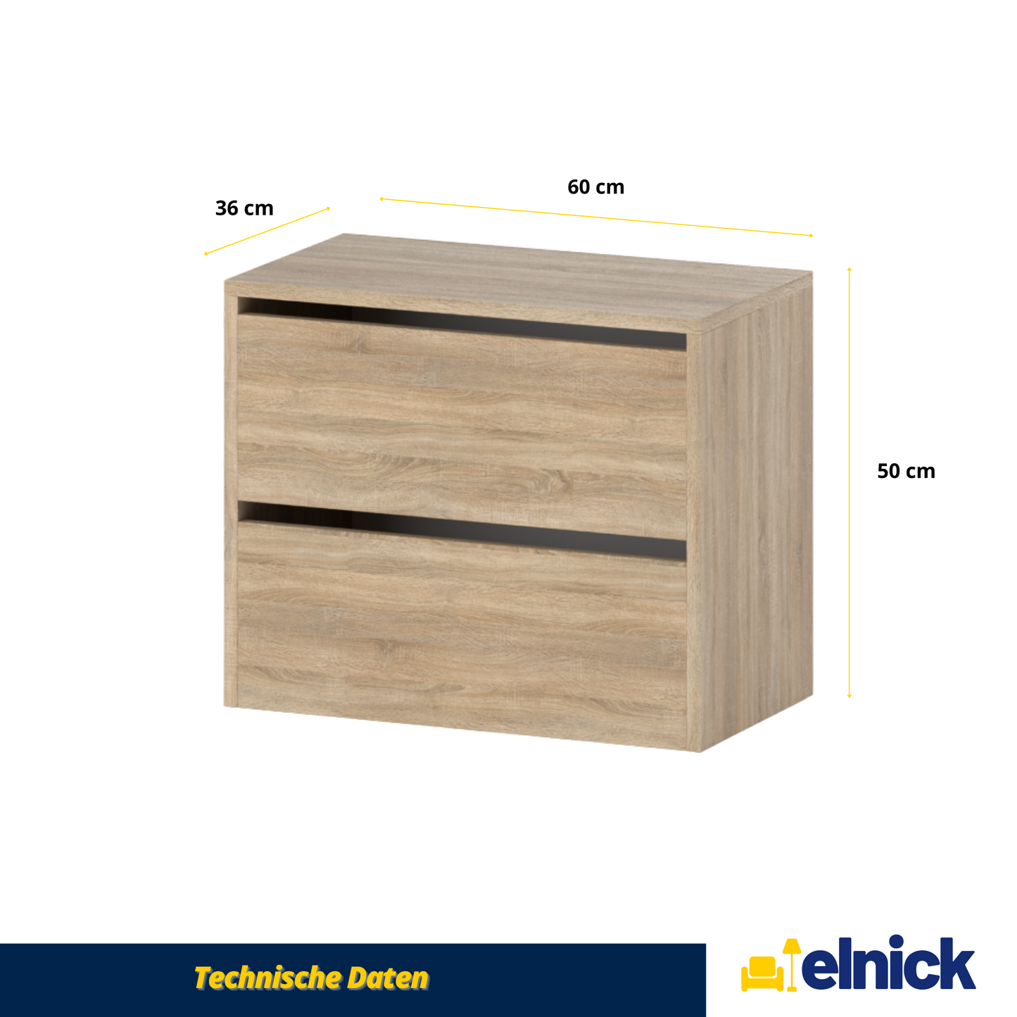 JACK - Schuhschrank - 2-stufig Schuhkipper - Sonoma Eiche
