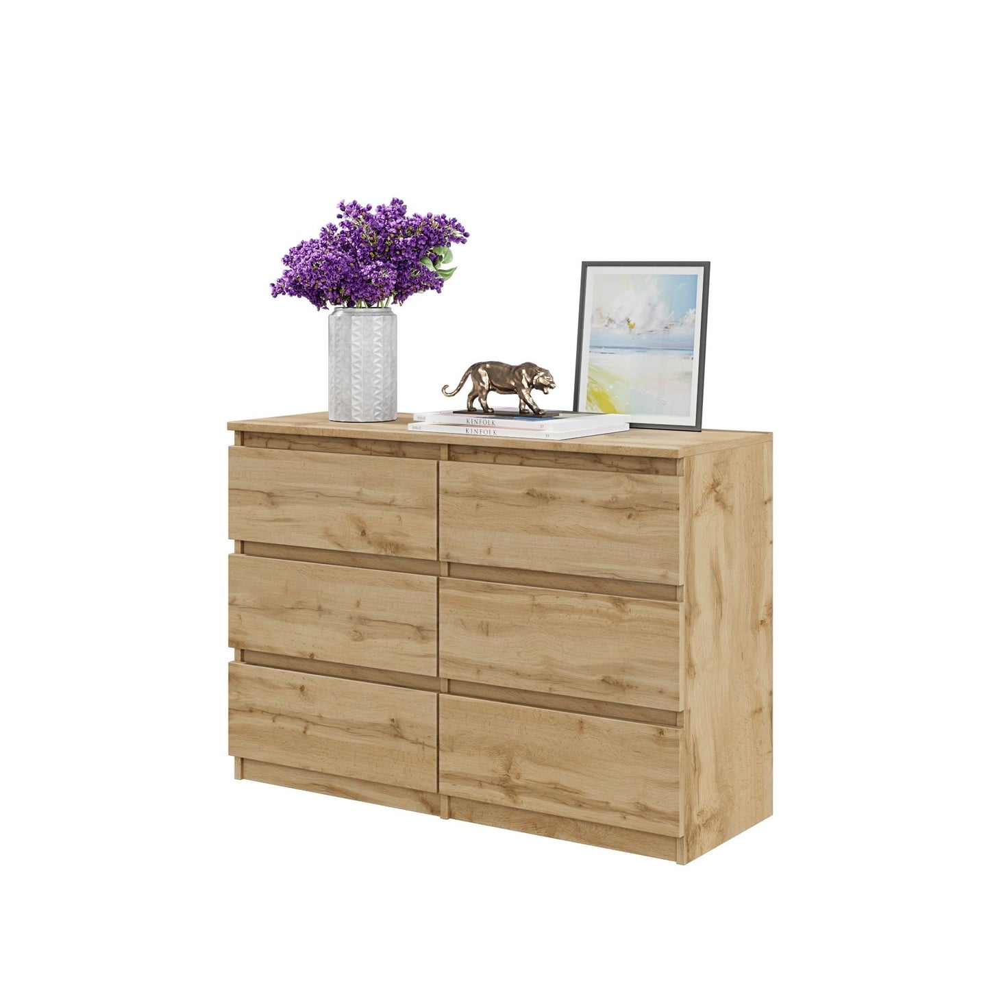 GABRIEL - Kommode / Sideboard mit 6 Schubladen - Wotan Eiche