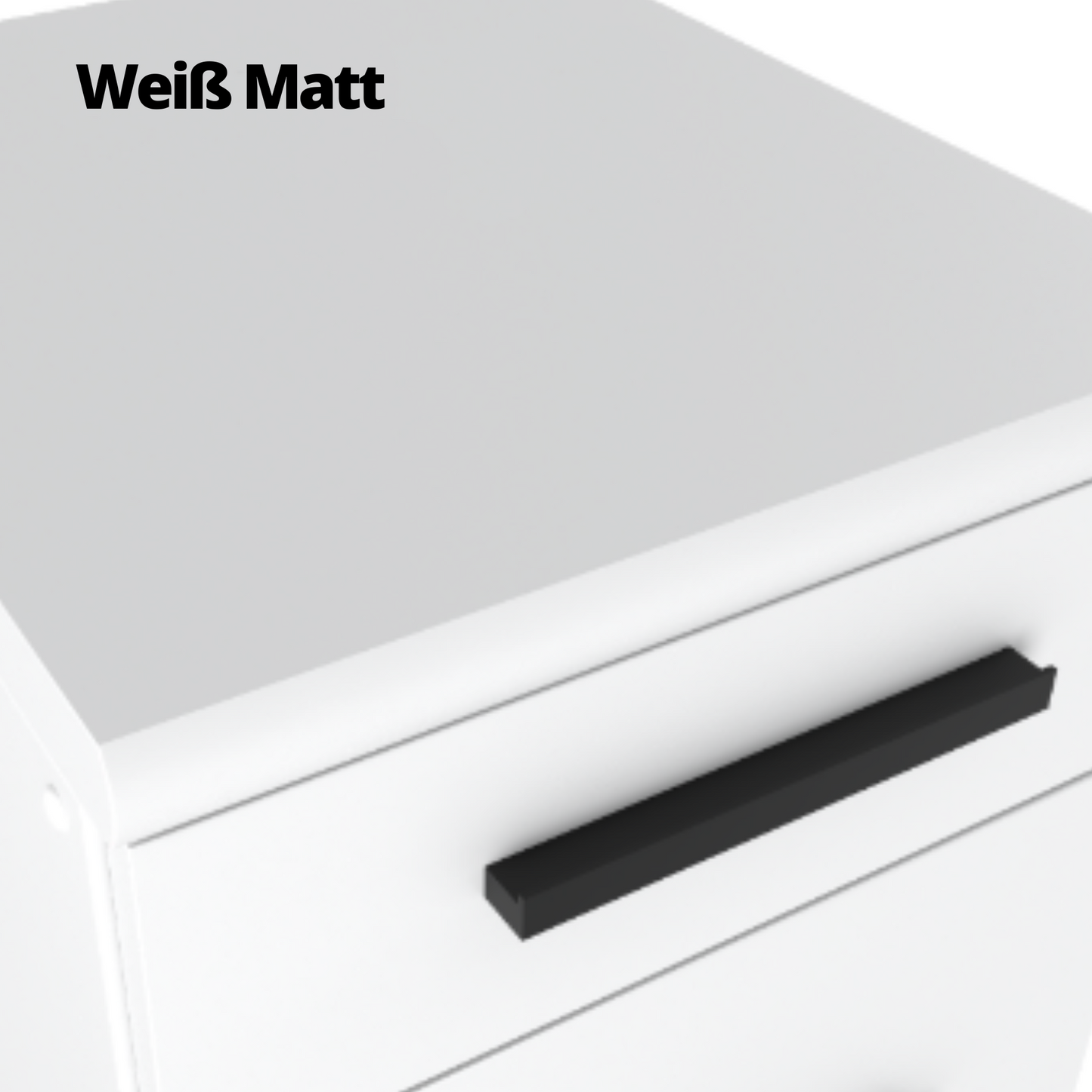 RENO - Küchenblock - Weiß Matt mit Arbeitsplatte - 8 Schränke - 260 cm