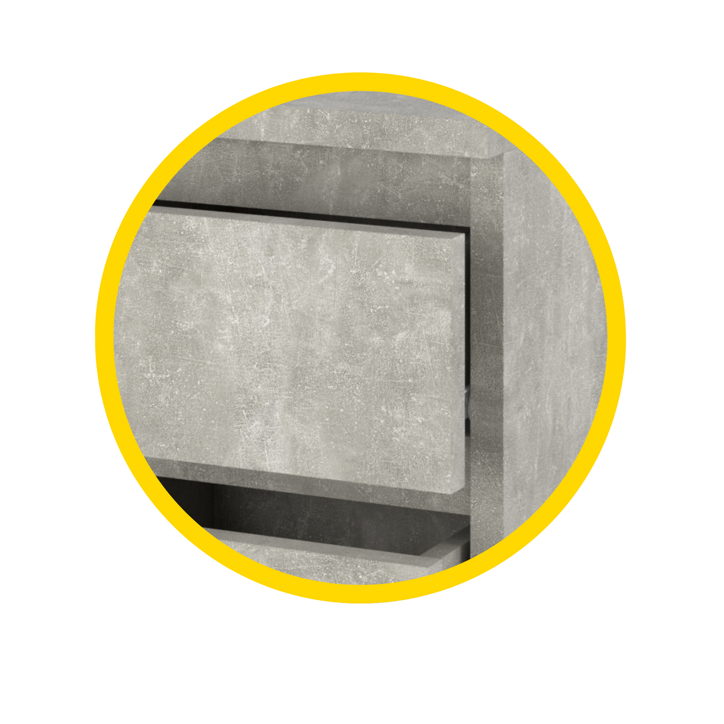 GABRIEL - Kommode / Sideboard mit 8 Schubladen - Beton-Optik