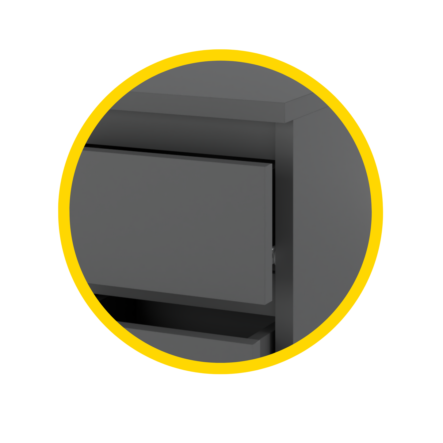 GABRIEL - Kommode / Sideboard mit 8 Schubladen - Anthrazit Grau H92cm B120cm T33cm