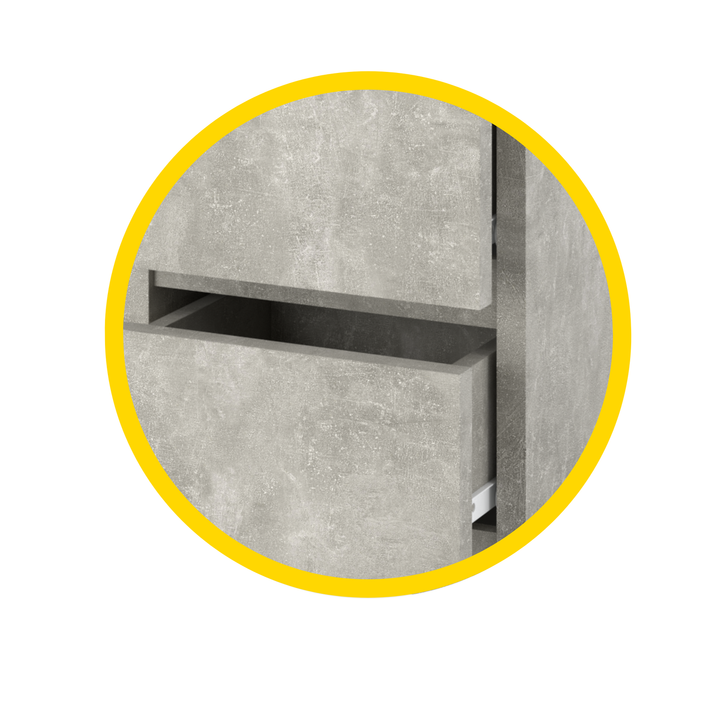 GABRIEL - Kommode / Sideboard mit 8 Schubladen - Beton-Optik