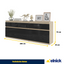 NOAH - Kommode / Sideboard mit 5 Schubladen und 5 Türen - Sonoma Eiche / Schwarz Gloss