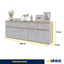 NOAH - Kommode / Sideboard mit 5 Schubladen und 5 Türen - Sonoma Eiche / Beton-Optik