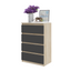 GABRIEL - Kommode / Sideboard mit 4 Schubladen - Sonoma Eiche / Anthrazit H92cm B60cm T33cm