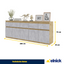 NOAH - Kommode / Sideboard mit 5 Schubladen und 5 Türen - Wotan Eiche / Beton-Optik