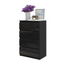 GABRIEL - Kommode / Sideboard mit 4 Schubladen - Schwarz Matt / Schwarz Glanz H92cm B60cm T33cm