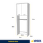 EMMA - Badezimmerschrank mit Türen und Einlegeböden - Weiß Matt / Weiß Gloss