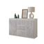 MIKEL - Kommode / Sideboard mit 3 Schubladen und 2 Türen - Weiß Matt / Beton-Optik