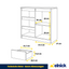 MIKEL - Kommode / Sideboard mit 3 Schubladen und 1 Tür - Beton-Optik / Anthrazit Grau