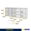 MIKEL - Kommode / Sideboard mit 6 Schubladen und 3 Türen - Sonoma Eiche / Beton-Optik