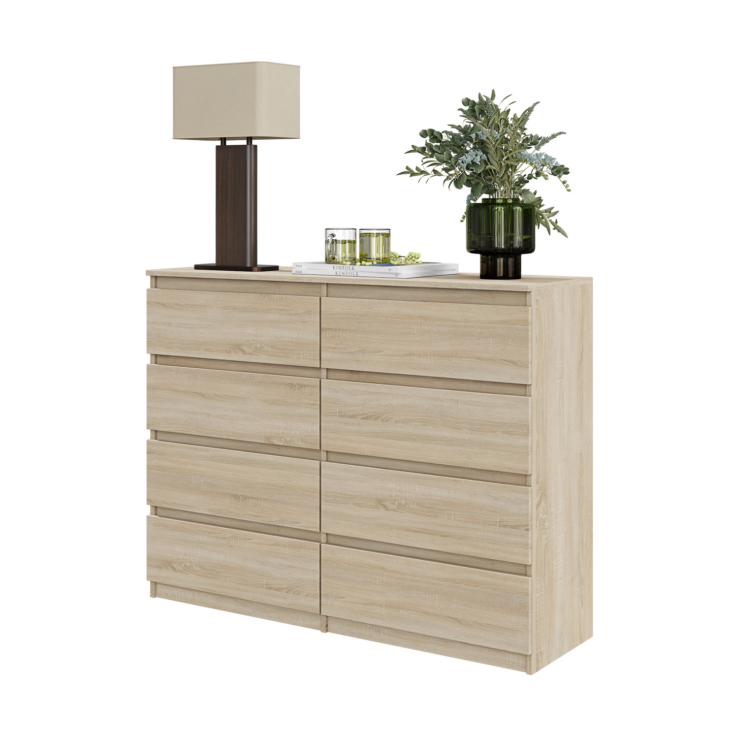 GABRIEL - Kommode / Sideboard mit 8 Schubladen - Sonoma Eiche