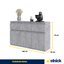 NOAH - Kommode / Sideboard mit 3 Schubladen und 3 Türen - Beton-Optik