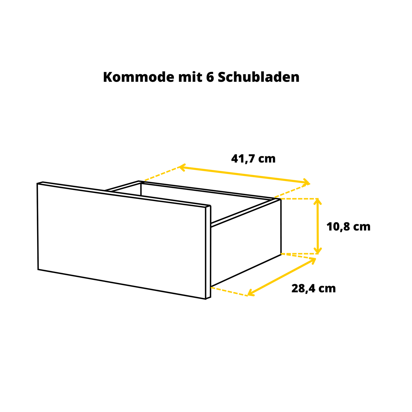 GABRIEL - Kommode / Sideboard mit 14 Schubladen (4+6+4) - Sonoma Eiche / Weiß Matt