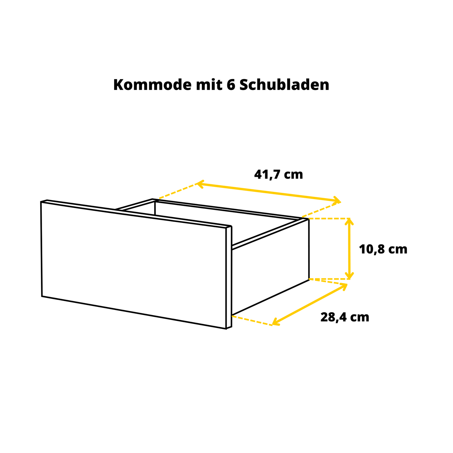 GABRIEL - Kommode / Sideboard mit 14 Schubladen (4+6+4) - Weiß Matt / Anthrazit Grau Gloss