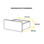 GABRIEL - Kommode / Sideboard mit 14 Schubladen (4+6+4) - Beton-Optik / Weiß Gloss