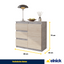MIKEL - Kommode / Sideboard mit 3 Schubladen und 1 Tür - Beton-Optik / Sonoma Eiche