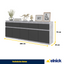 NOAH - Kommode / Sideboard mit 5 Schubladen und 5 Türen - Beton-Optik / Anthrazit Grau