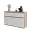 NOAH - Kommode / Sideboard mit 3 Schubladen und 3 Türen - Sonoma Eiche / Weiß Gloss