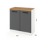 RENO - Küchenblock - Weiß Matt mit Arbeitsplatte - 8 Schränke - 260 cm