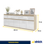 NOAH - Kommode / Sideboard mit 5 Schubladen und 5 Türen - Sonoma Eiche / Weiß Gloss