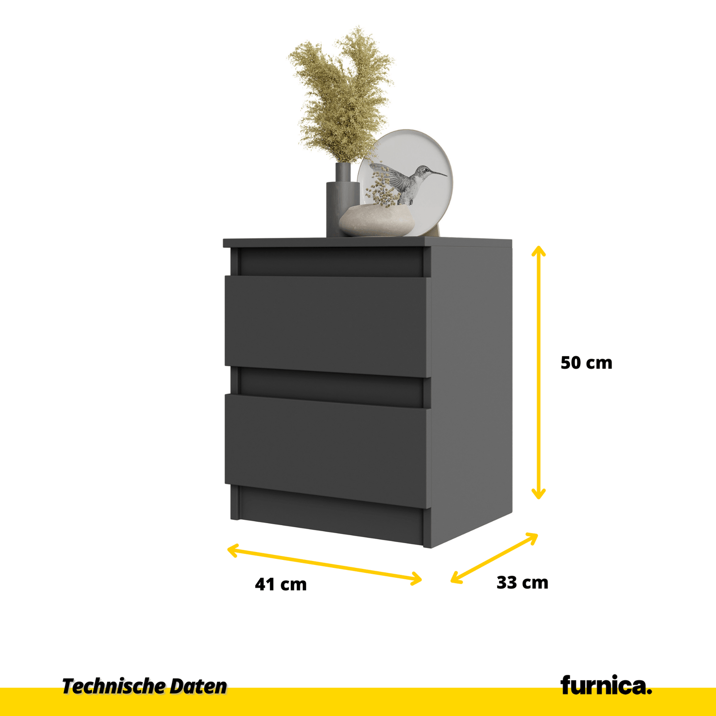 Gabriel Nachttisch Anthrazit