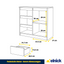 MIKEL - Kommode / Sideboard mit 3 Schubladen und 1 Tür - Sonoma Eiche