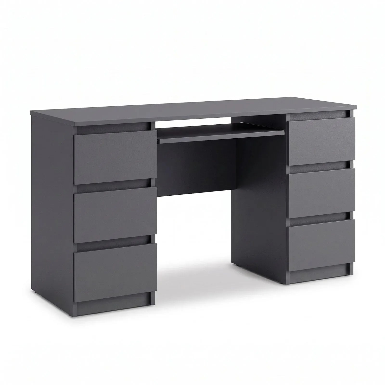 CUBA Schreibtisch 130 cm Anthrazit Grau – Ansicht 1