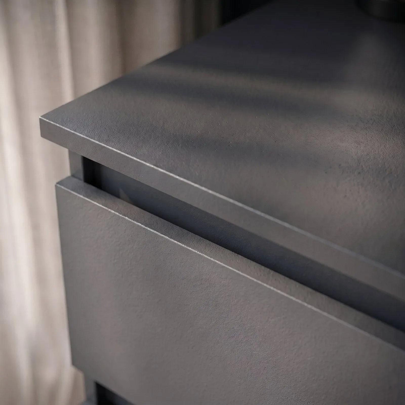 CUBA Schreibtisch 130 cm Anthrazit Grau – Ansicht 3