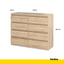 Kommode / Sideboard mit 8 Schubladen - Sonoma Eiche H99cm B120cm T35cm